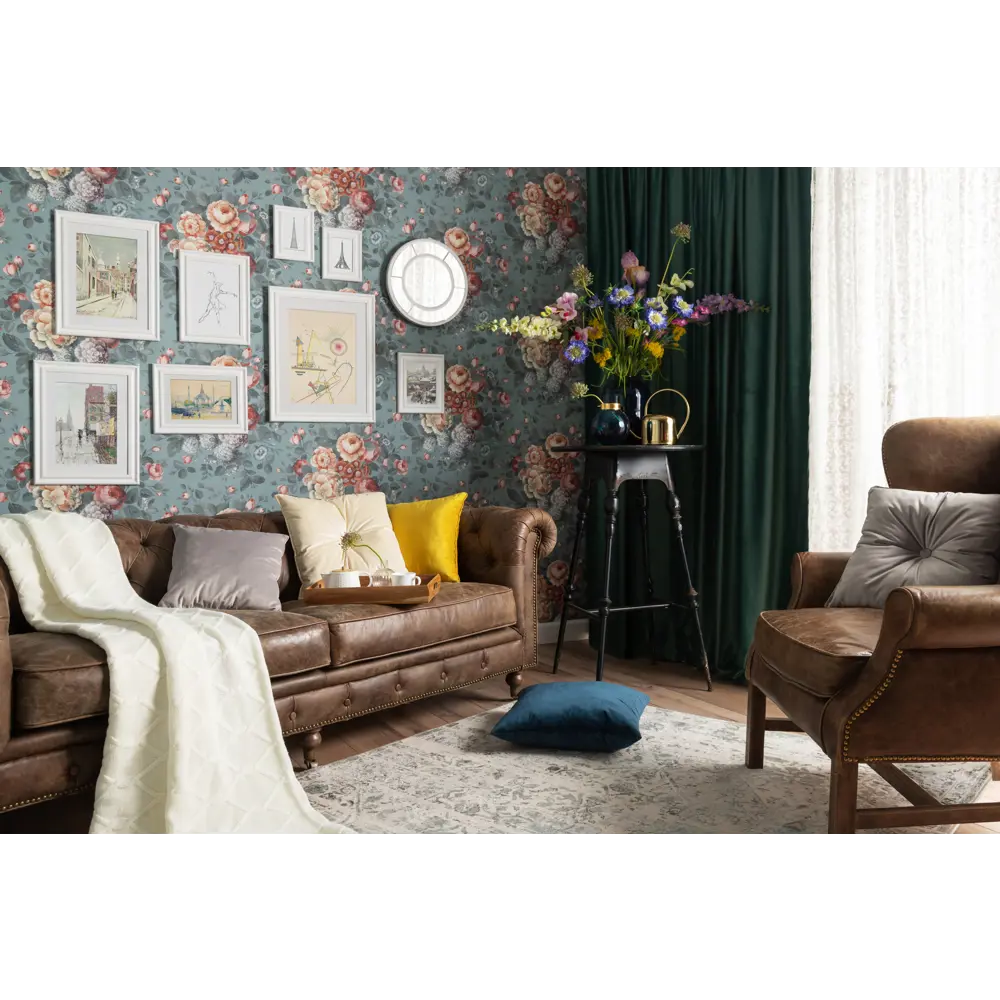 Обои флизелиновые Erismann Arezzo I голубые 1.06 м 5132-19 STLM-2031982 - Вид №3