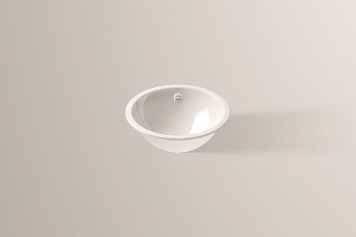 2001000401 Встраиваемая раковина, eb.k400, белая, противомикробное Alape серия K 