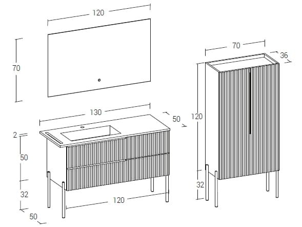Деревянный напольный шкаф для раковины с держателем для полотенец LEGNOBAGNO Re-Stretch ARCH-00117276 - Вид №6