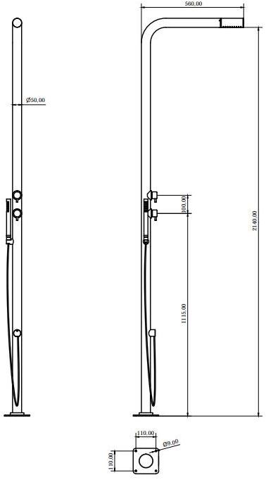 Ama Luxury Shower Душевая стойка / внешний душ из нержавеющей стали sun-id-1363720 - Вид №6
