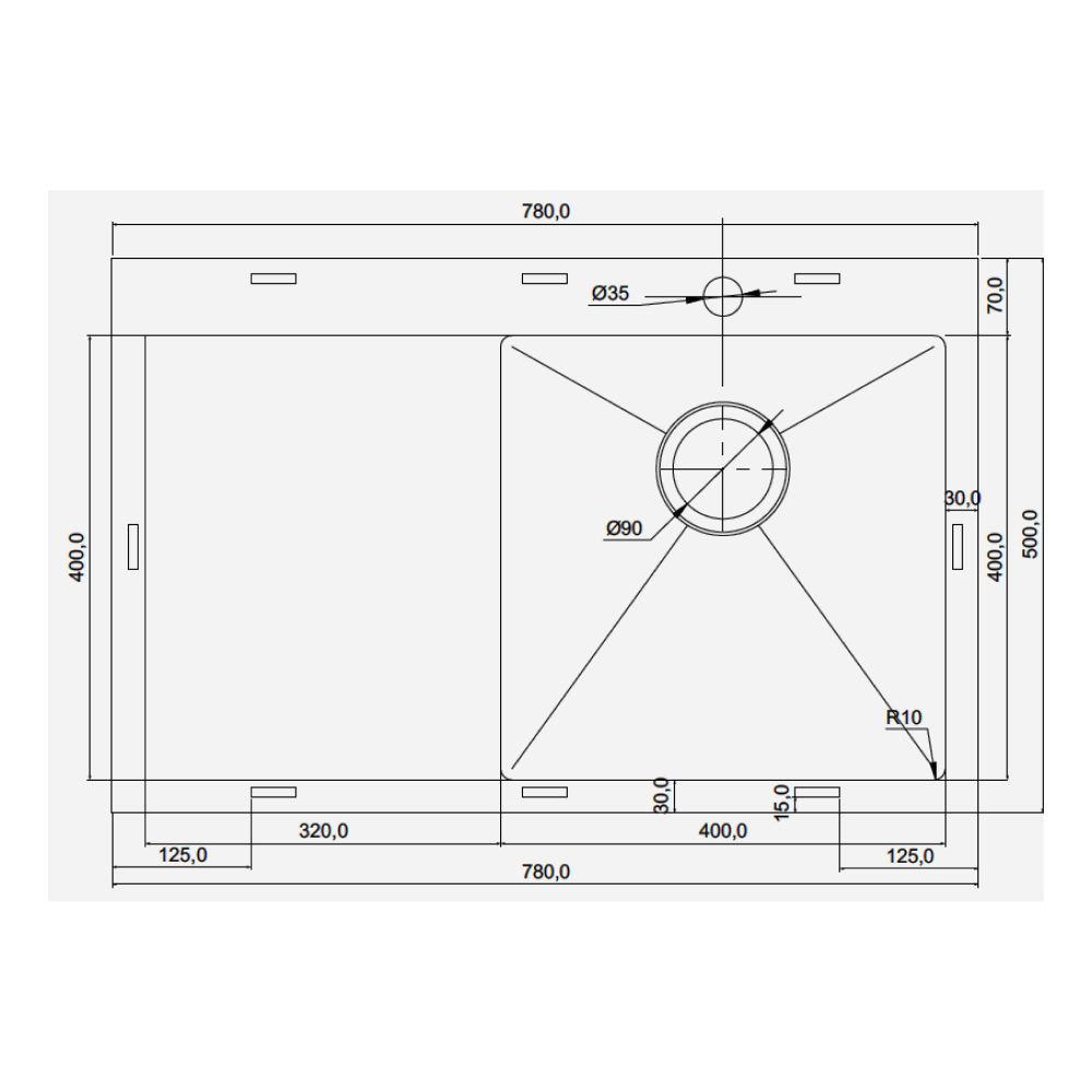 Кухонные мойки Eco Marino SMV-780L.A SEAMAN  - Вид №1