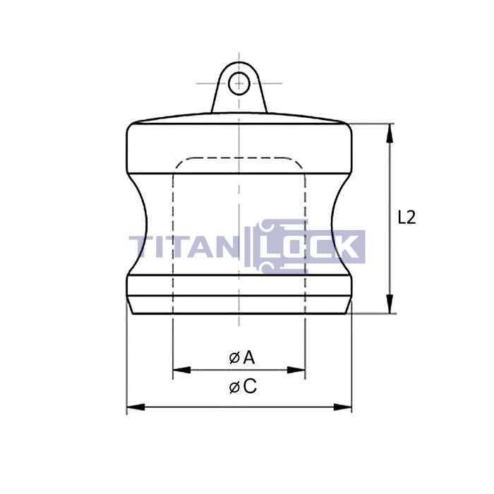 Камлок полипропиленовый тип DР, заглушка для розетки 3/4", TL75DPPP TITAN LOCK  - Вид №1
