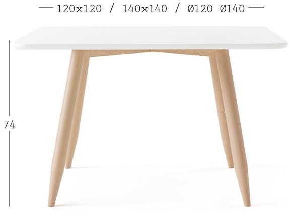 Billiani Квадратный деревянный стол Spy 653 - Вид №2