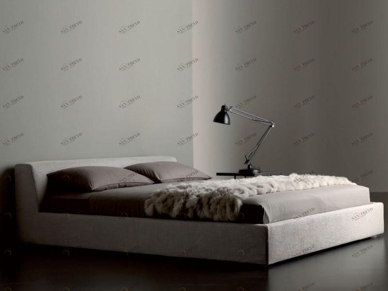 Meridiani Двуспальная кровать со съемным чехлом из ткани Louis sun-id-1398388