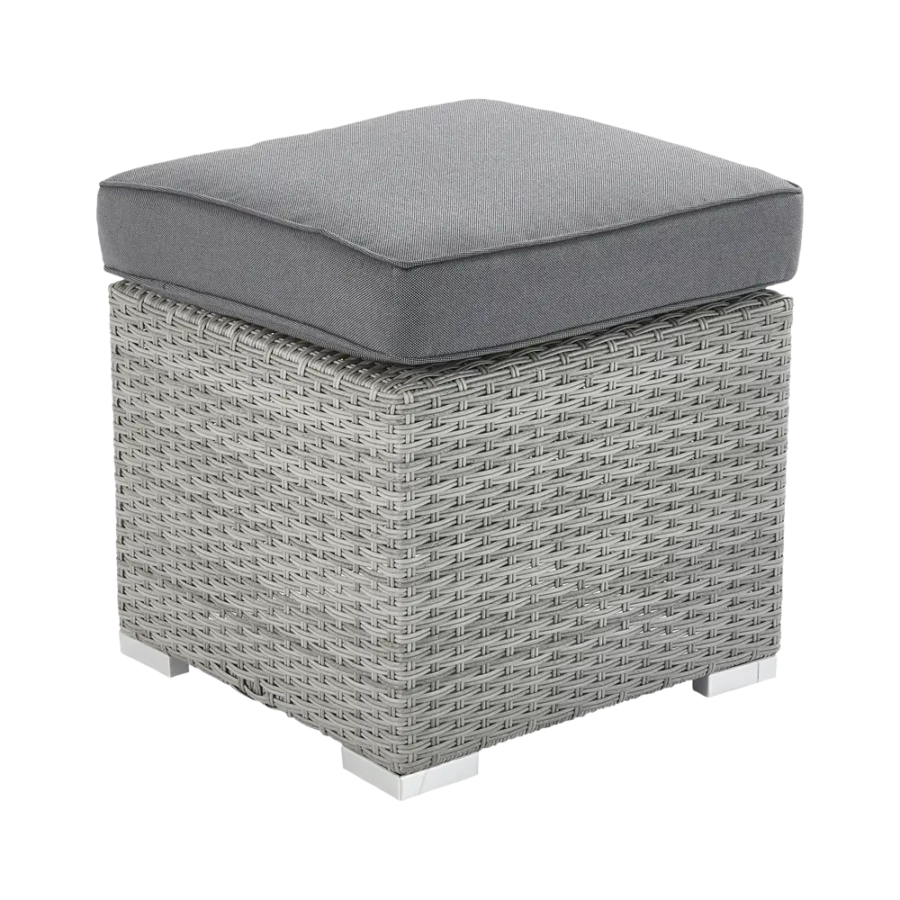 Набор садовой мебели Naterial Davos угловой алюминий/стекло серый: диван, стол и пуф STLM-2088703 - Вид №3