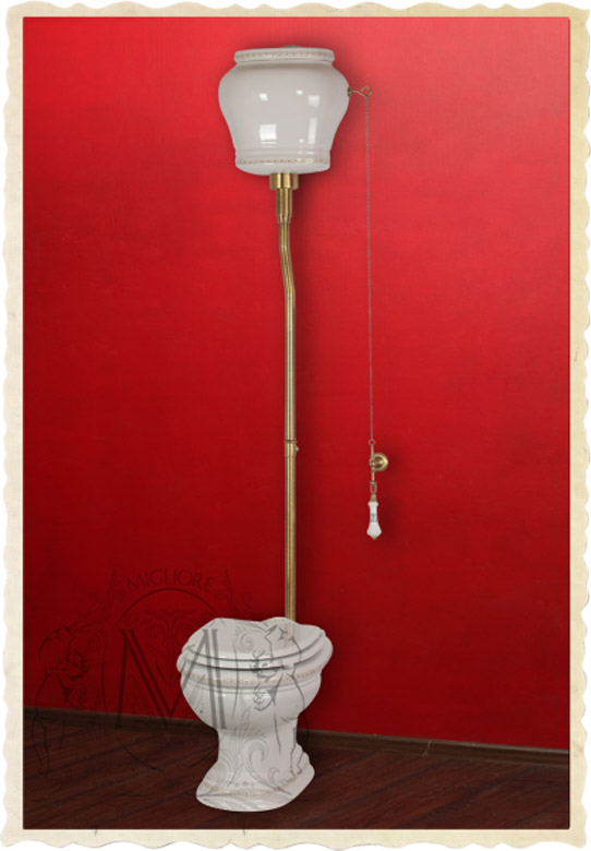 ML.MLD-25.711.D2/ML.MLD-25.728.D2/ML.RIC-29.351.BR/ML.RIC-29.046.BR/ML.OLV-29.013/ML.OLV-29.017 Компакт унитаз с бачком Белый Migliore  Италия  - Вид №1