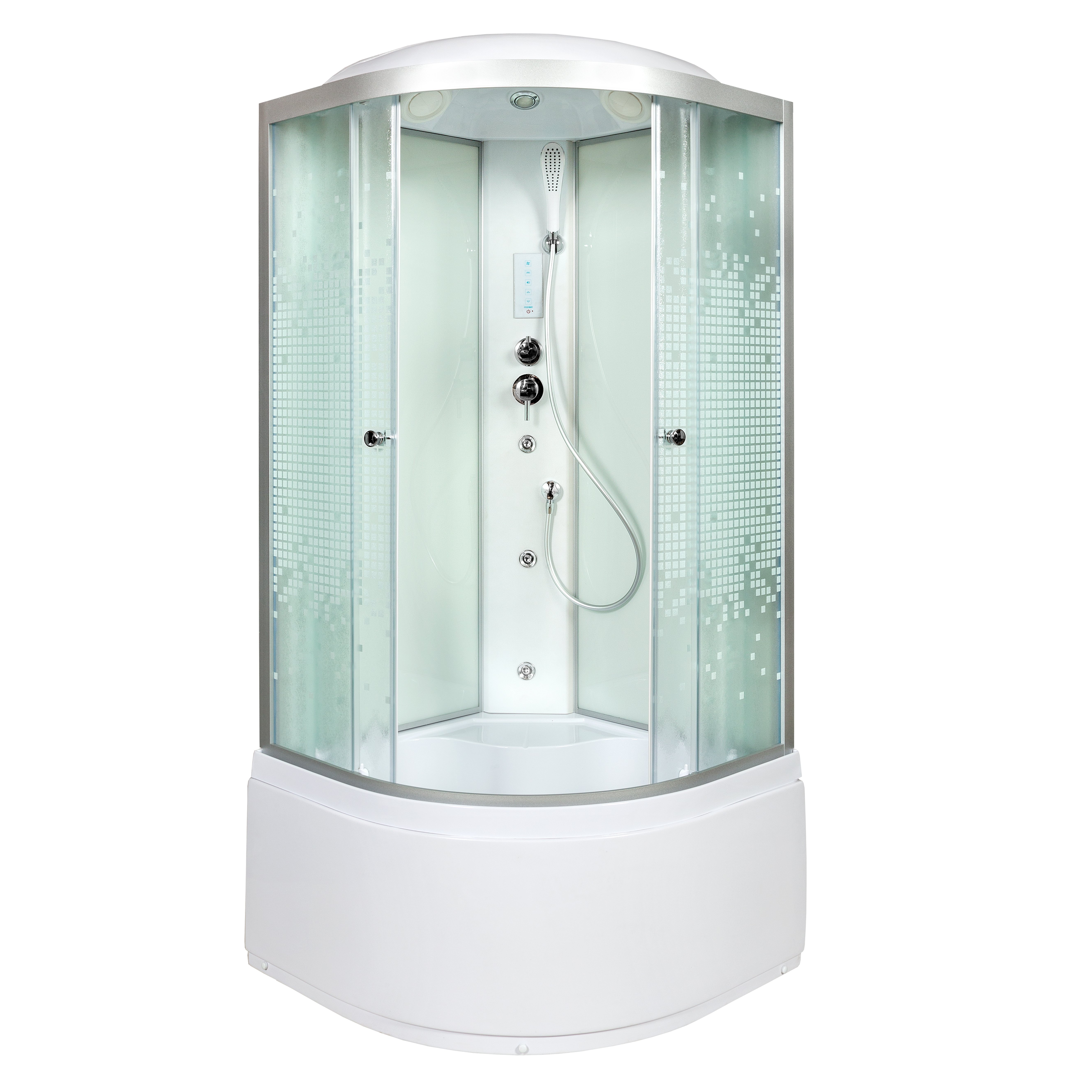 BМ1590 с гм. и эл. BLACK Душевая кабина DETO Серия ВМ L 980 с гм. и эл. - Вид №16