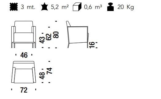 Кожаное кресло с подлокотниками MOROSO ARCH-00120111 - Вид №8