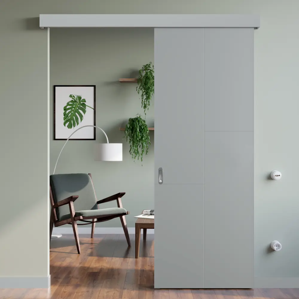 Дверь межкомнатная глухая Лацио 1 90x200 см эмаль серый без замка, без петель 85324561 STLM-2204846 BELWOODDOORS  - Вид №5