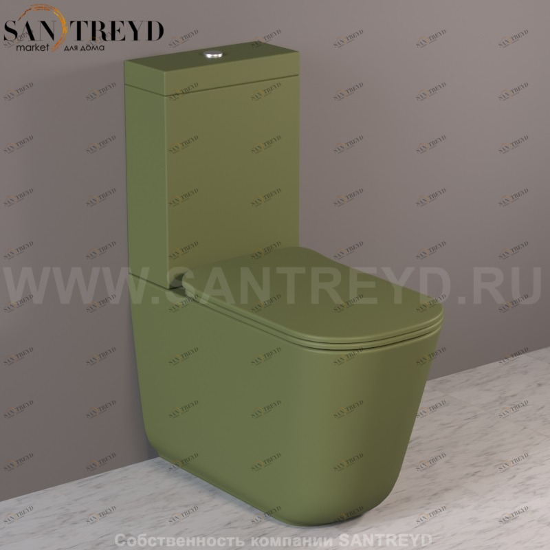 511711 Компакт унитаз с бачком Зеленый Kerasan Tribeca Италия