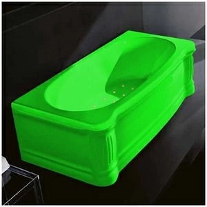 Ванна Gruppo treesse New Classic STA-V677C-DX-ZE зелёная с аэромассажем прямоугольная правая  с золотой фурнитурой