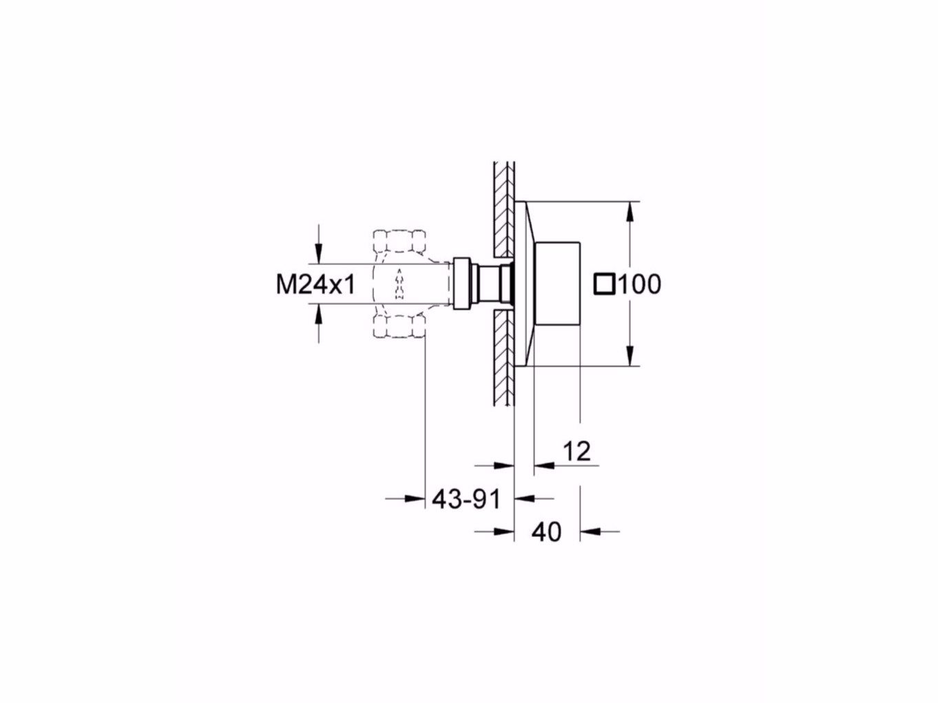 Дистанционное управление на стене Grohe Allure Brilliant ARCH-00000689 - Вид №2