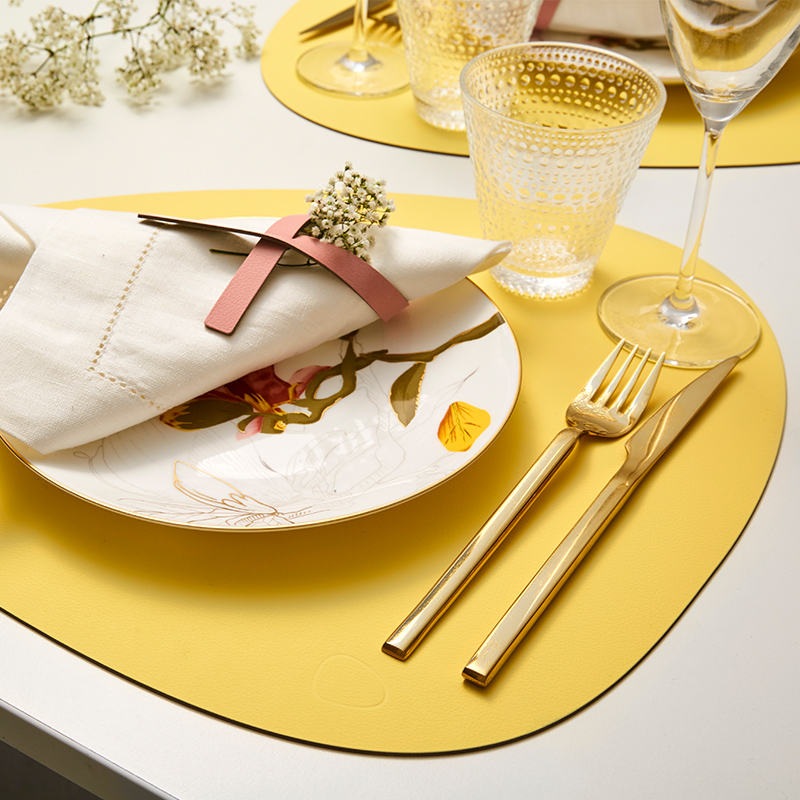 981033 NUPO yellow подстановочная салфетка фигурная 37x44 см, толщина 1,6 мм;LIND DNA  - Вид №2