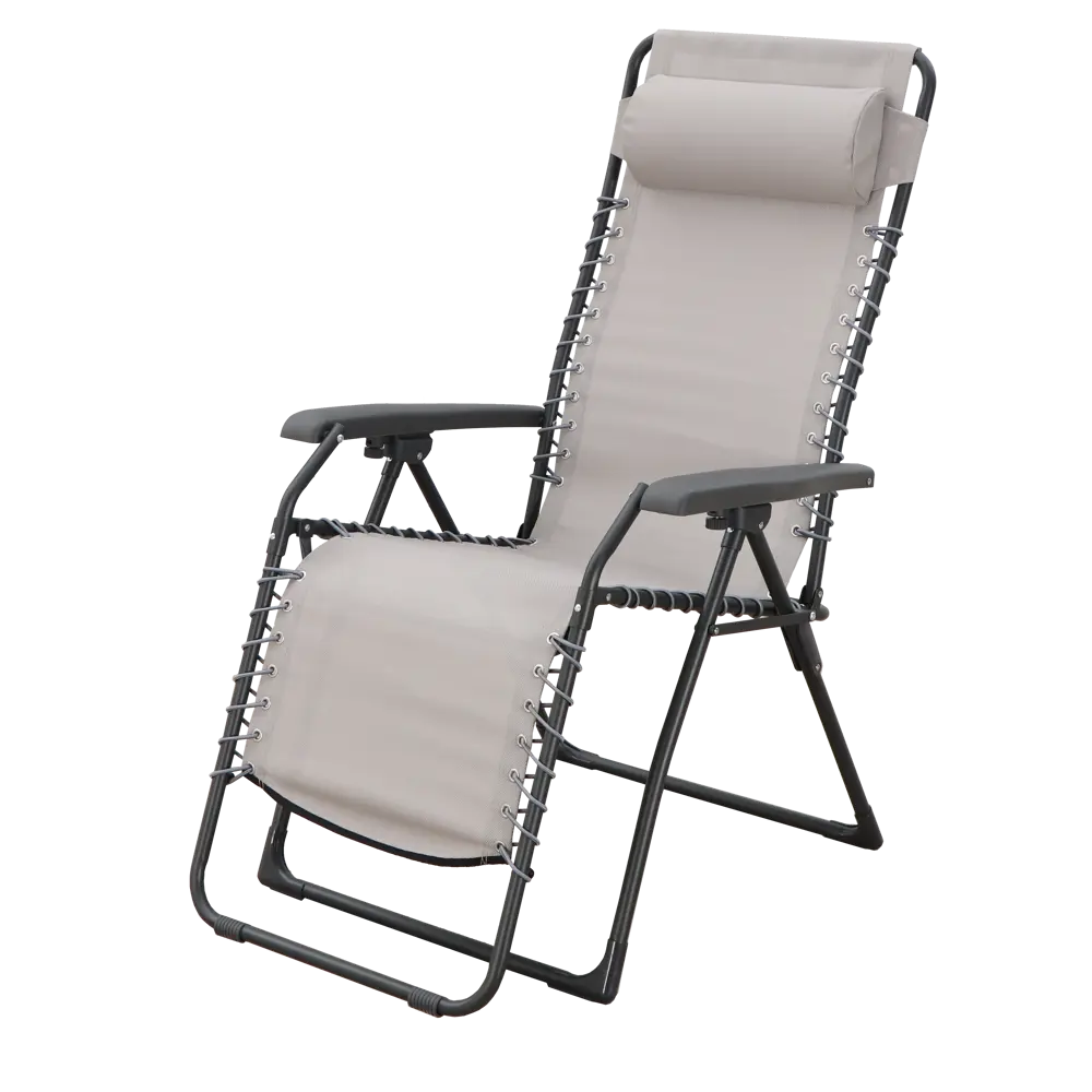 Стул-шезлонг садовый Multipo Zero 65.5x116x91 см сталь/текстилен бежевый Santreyd STLM-2162997 - Вид №1