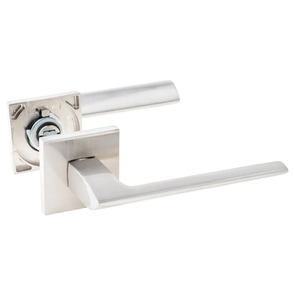 Дверная ручка на розетке Armex H-30105-A без запирания цвет никель STLM-2018812