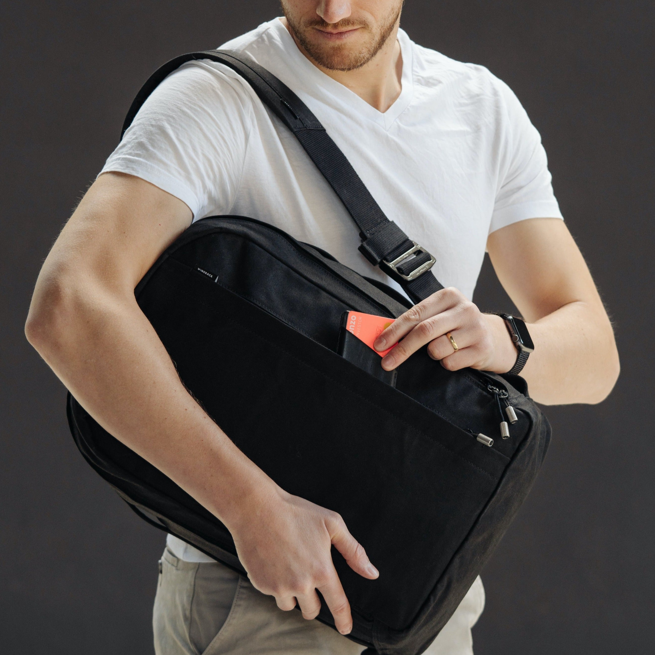 W301BLA-CHA-BST Ежедневная упаковка 21 л — угольно-черная сталь Wingback  - Вид №15