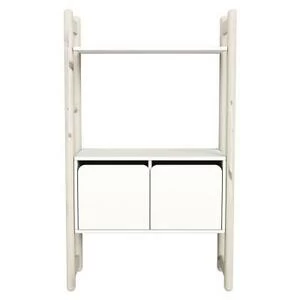 Гарнитур Midi С, 1 полка и 1 комод, белый, искусственно состаренный