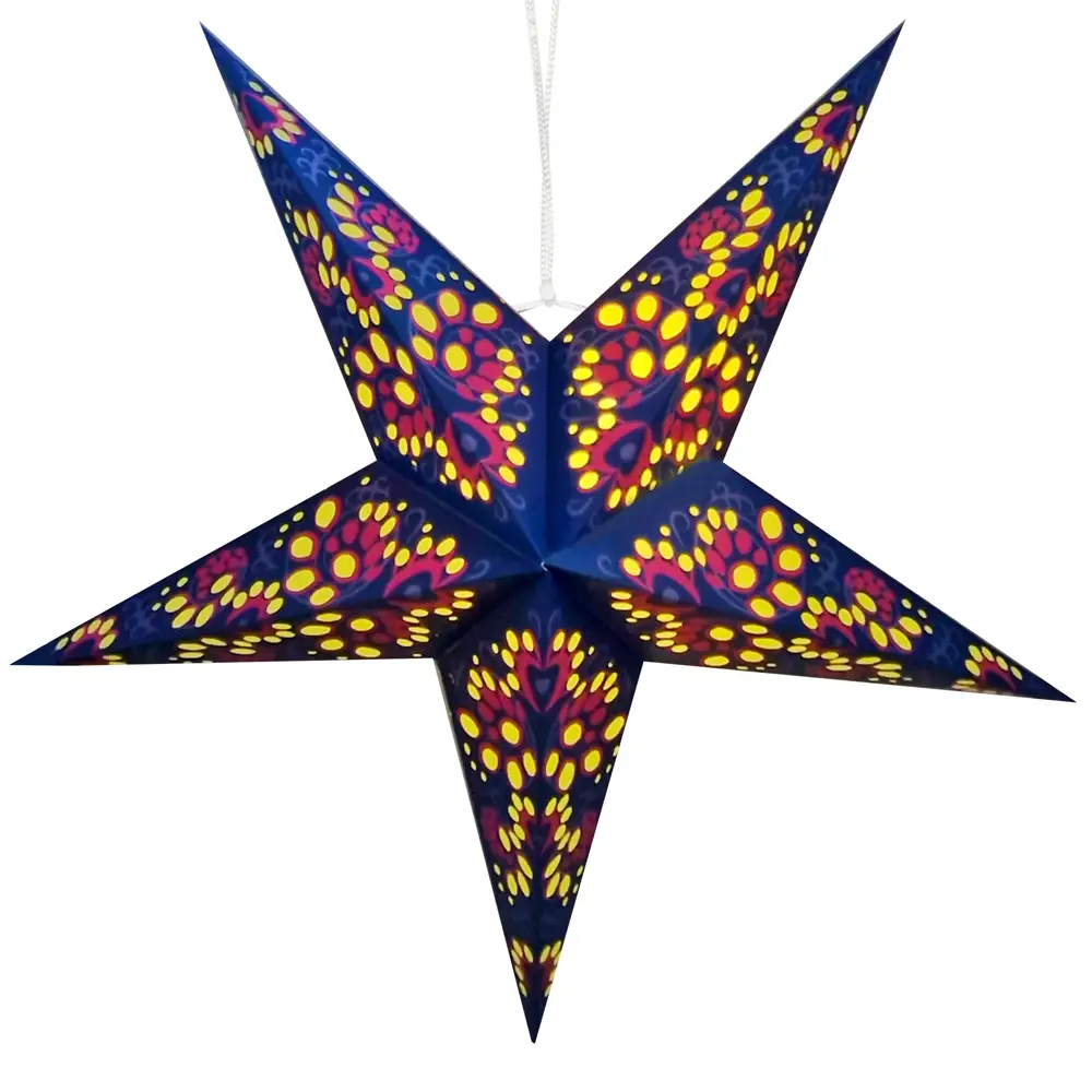 89378393 Елочная игрушка Звезда Инди 2.5x38 см фиолетовый STLM-1359486 Santreyd  - Вид №1