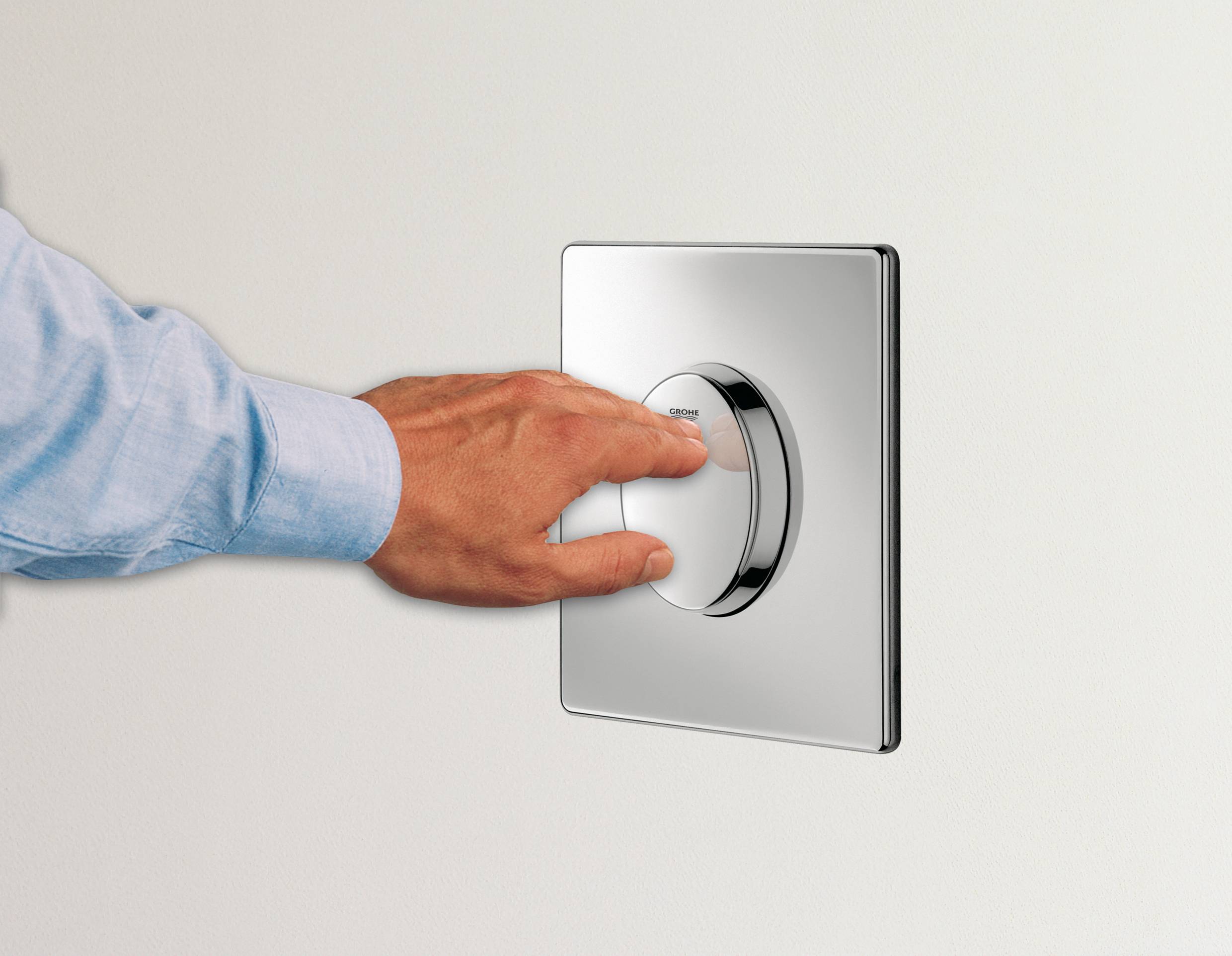 Панель смыва для унитаза GROHE Skate Air вертикальная (1 режим смыва), хром (38564000) - Вид №3