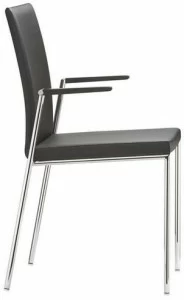 Brunner Штабелируемое кожаное кресло с подлокотниками Milano 5228/a