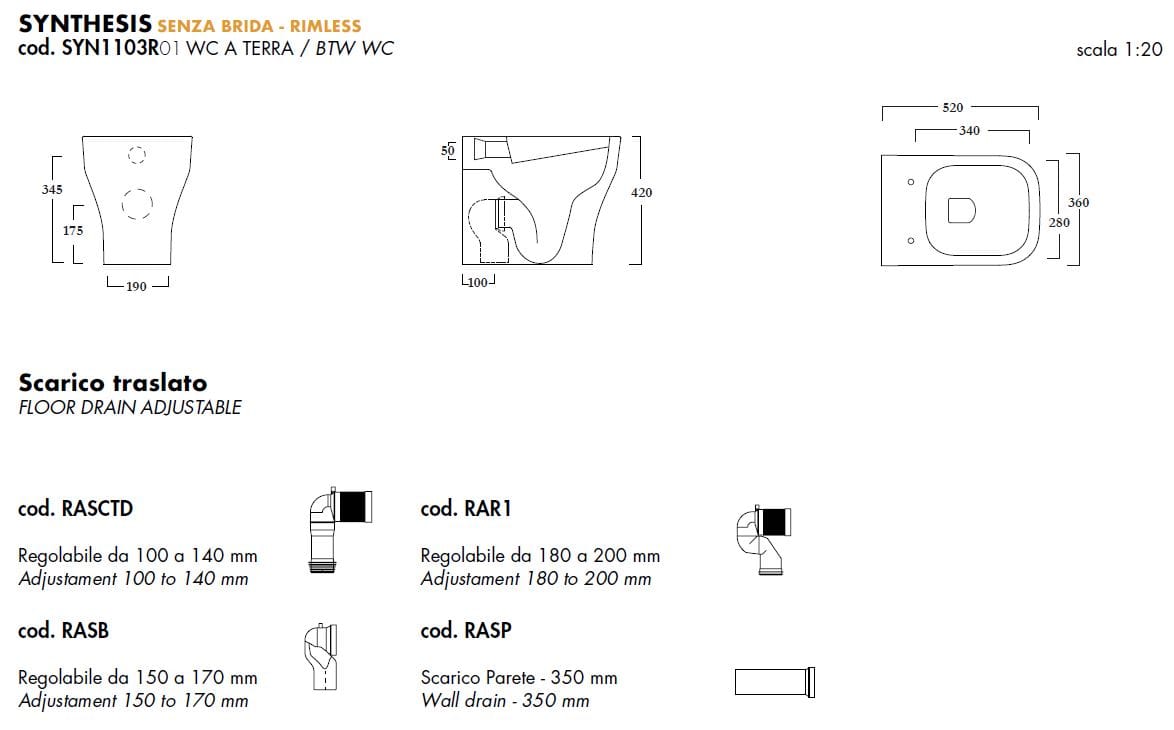 Туалет в оконном шкафу без бриды на полу Olympia Ceramica Synthesis Eco ARCH-00110303 - Вид №5