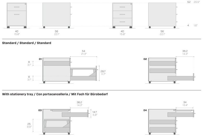 Fantin Офисный комод на колесиках с замком Mya sun-id-1420060 - Вид №5