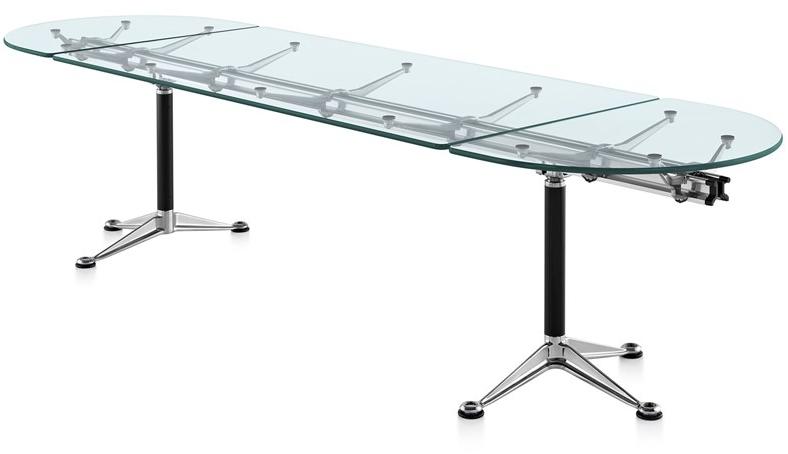 Herman Miller Раздвижной овальный стол для переговоров из алюминия и стекла Burdick sun-id-1352413 - Вид №1
