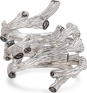 10599852 Michael Aram Кольцо "Ветви" (серебро, черн.бриллианты) Серебро 925