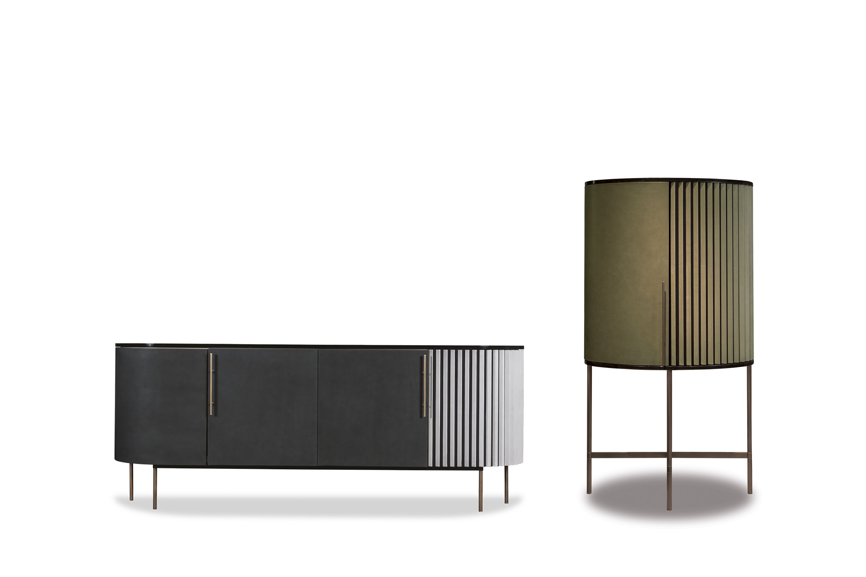 Шкаф из МДФ с распашными дверями Baxter плиссе ARCH-00029752 - Вид №1