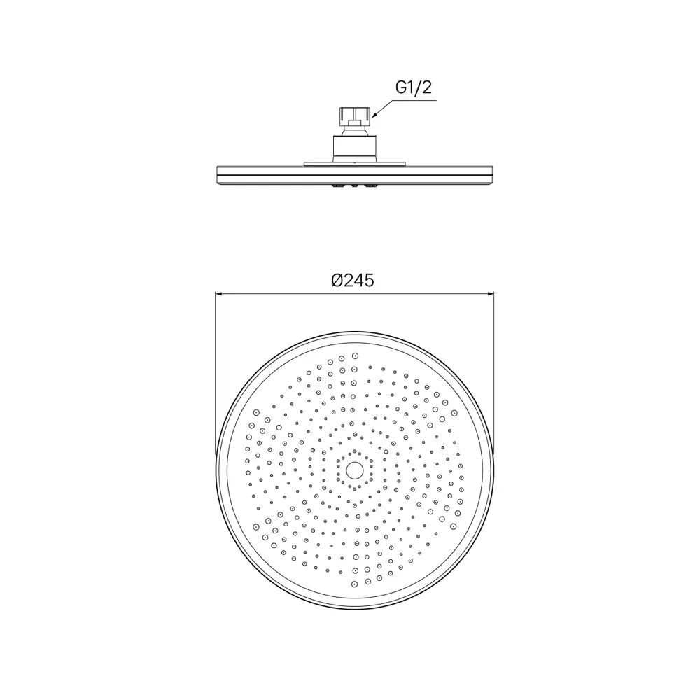 Лейка для верхнего душа Milardo Dale DAL25B0M64 круглая цвет черный матовый STLM-2060088 - Вид №10