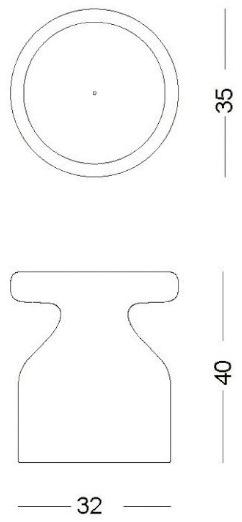 PIMAR Садовый табурет из камня Лечче  44 c  - Вид №3