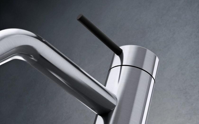 Radomonte Смеситель для раковины, однорычажный, настольный, из нержавеющей стали Toki Tki1 - Вид №6