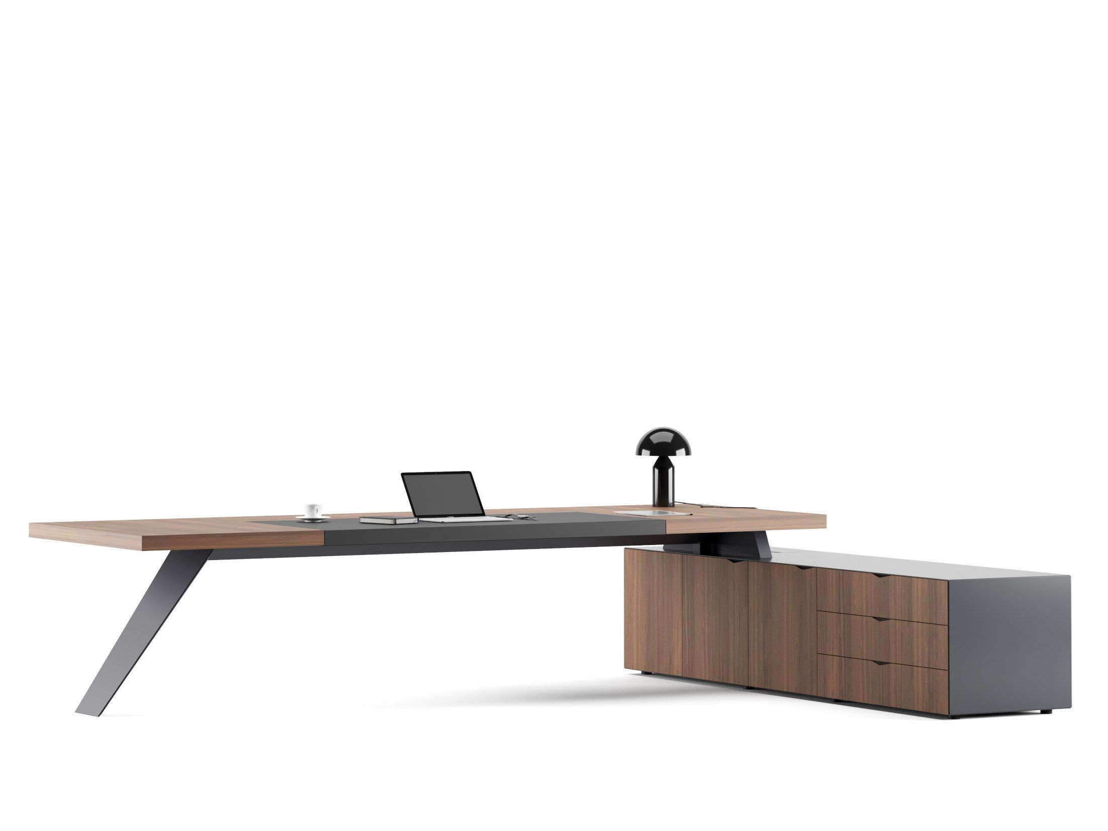 Деревянный угловой рабочий стол с ящиками Ersa ARROW ARCH-00106367 - Вид №2