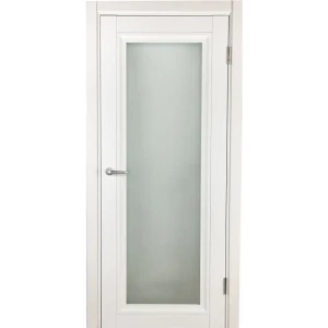Дверь межкомнатная со стеклом Нобиле 90x200 см полипропилен белый с замком 82637348 STLM-2063586