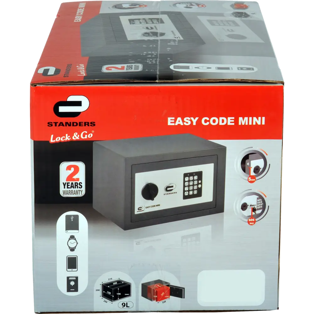 Сейф мебельный Standers N2 с электронным замком сталь 9 л STLM-2167642 - Вид №7