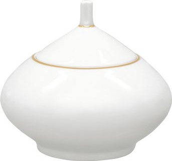 1049996 Императорский фарфоровый завод Сахарница "Золотая лента" "Купольная" Фарфор костяной 