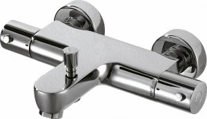 Смеситель для ванной комнаты для ванны и душа короткий нос термостат STREAM F63984C-01B bravat