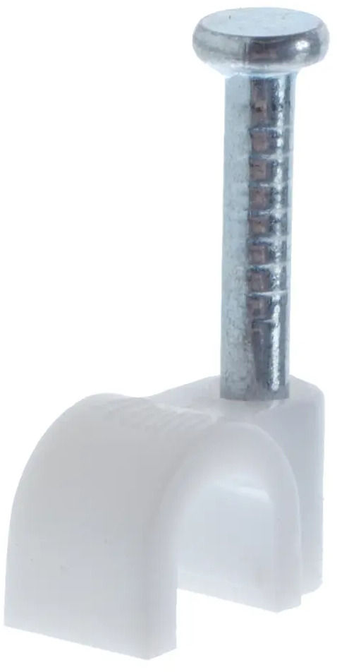 ЭКОПЛАСТ Скоба круглая для крепления кабеля 5,3×4,0 мм с гвоздем (50 шт) 18176477