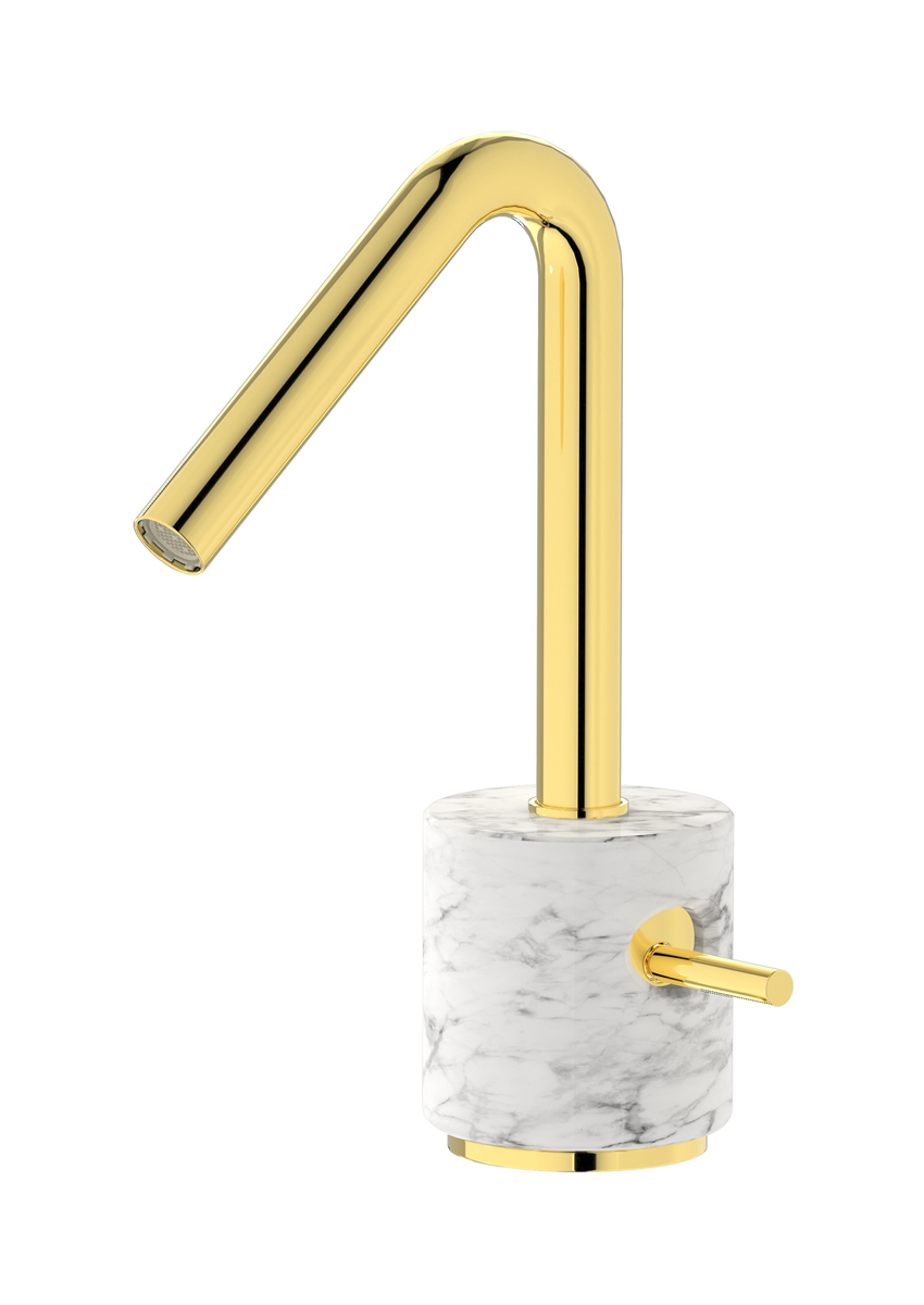 Смеситель для раковины на 1 отверстие в комплекте с донным клапаном WE ARE IB mr200oo_1 Gold Marmo