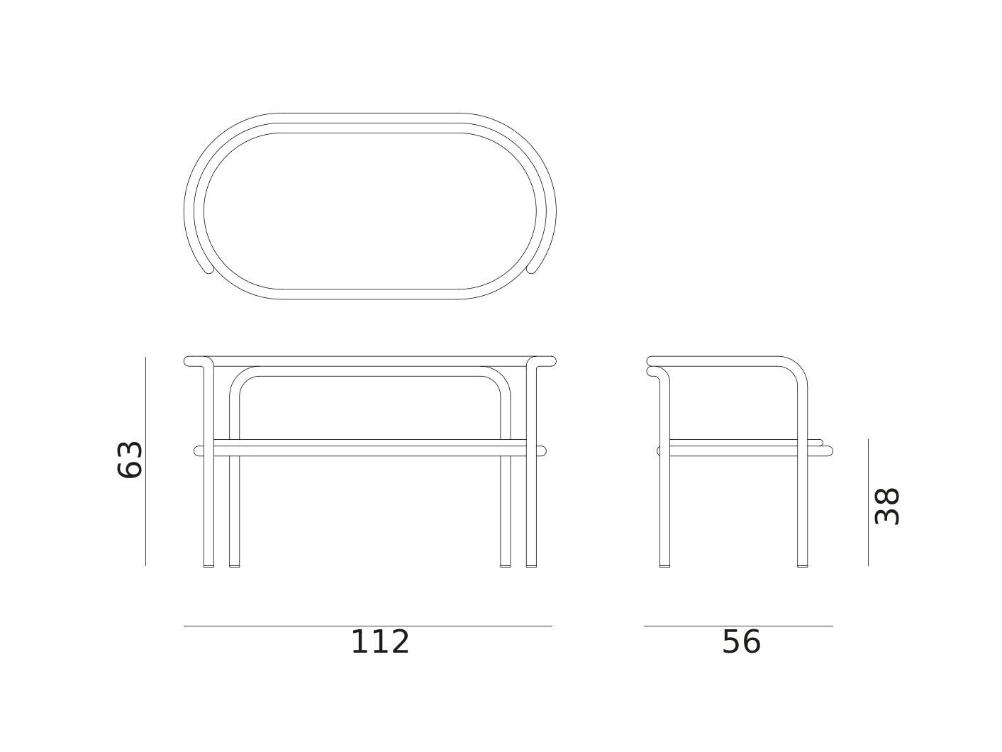 Стальная садовая скамейка с порошковым покрытием со спинкой Exteta Jacquemus + Exteta Special Re-Edition ARCH-00151982 - Вид №14