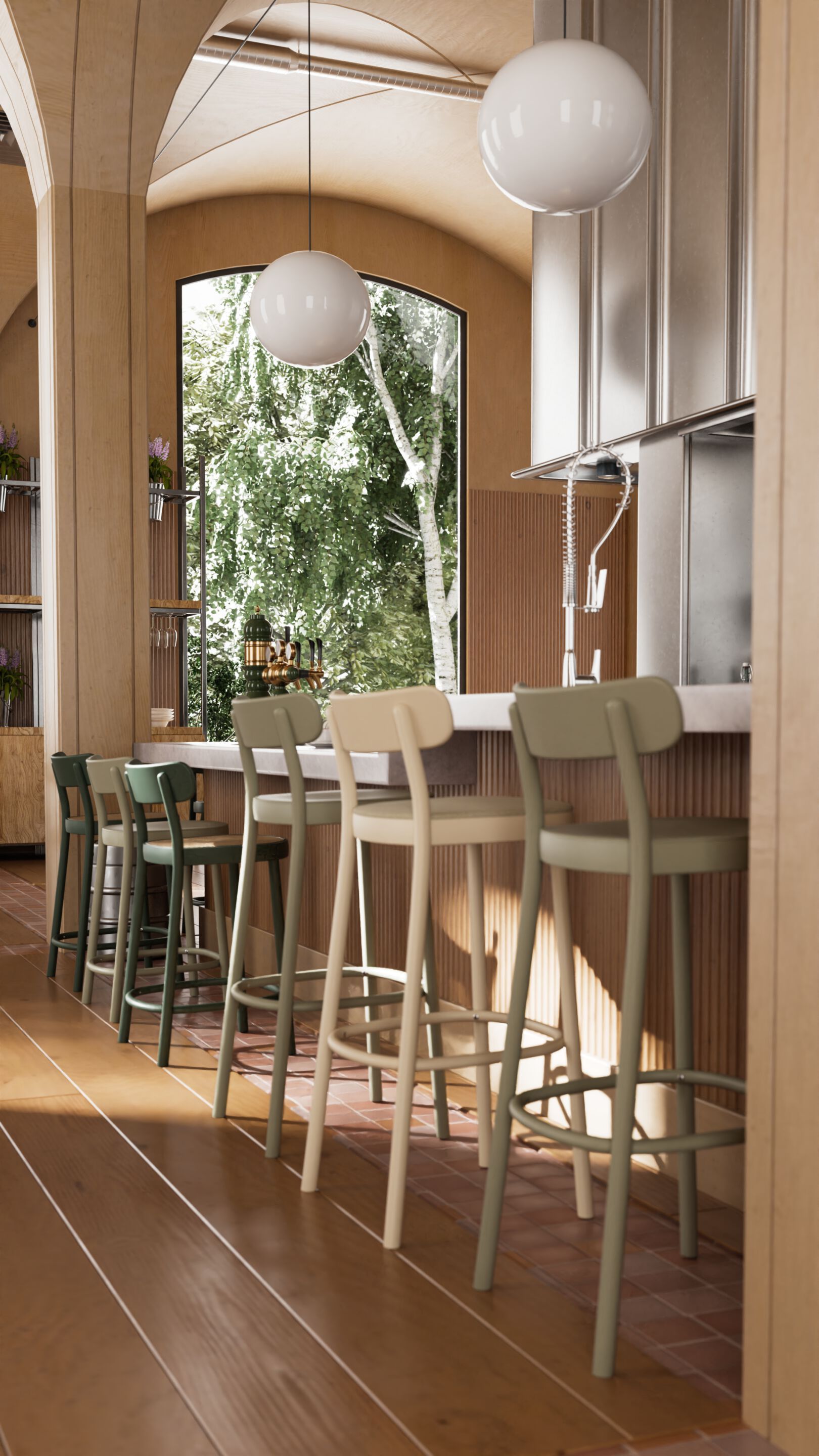 Стул из бука с подставкой для ног TON La Zitta ARCH-00057196 - Вид №6