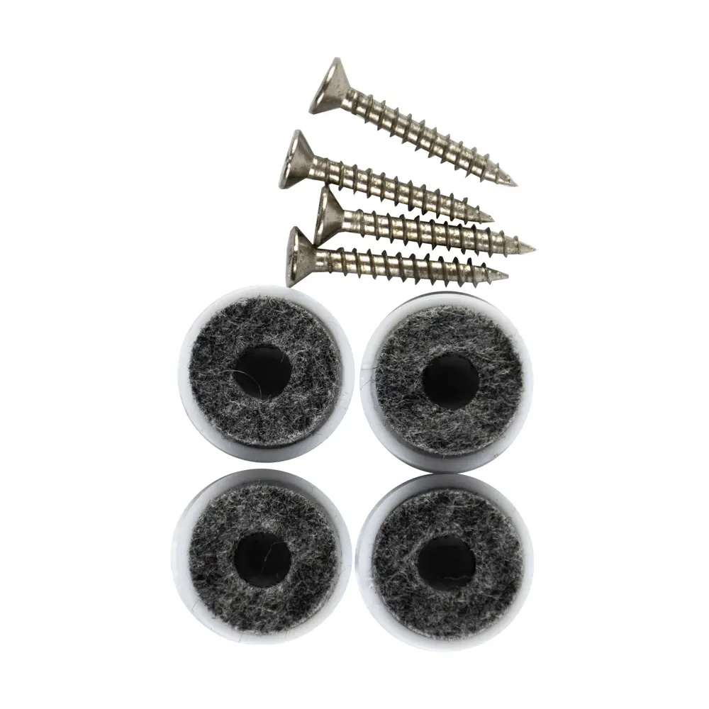 Накладка на мебельные ножки KONSENSA 20 мм круглые шерсть цвет серый 4 шт STLM-2021552 - Вид №1