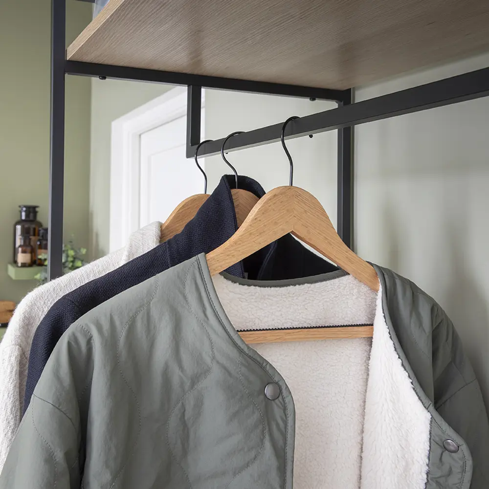 Вешалка напольная Spaceo 80x200x45 см металл цвет бежевый чёрный Вешалка гардеробная STLM-2031035 - Вид №9