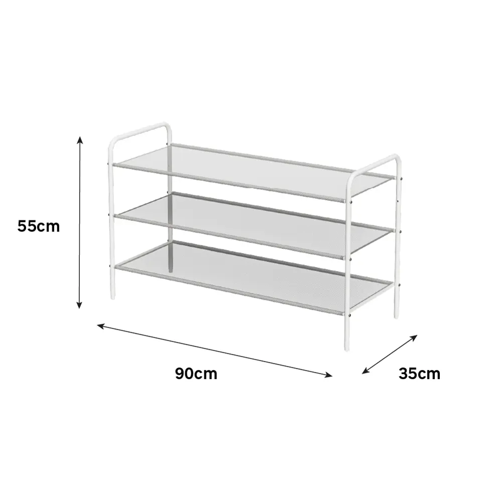 Подставка для обуви Spaceo 90x55x35 см металл/текстилен цвет белый STLM-2038747 - Вид №1