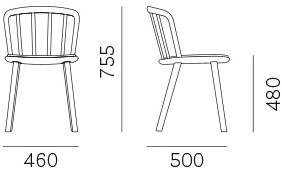 Pedrali Стул ясеня со встроенной подушкой Nym 2831 - Вид №2