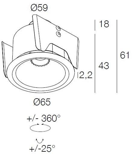 DGA Круглый встраиваемый точечный светильник sun-id-1360890 - Вид №1