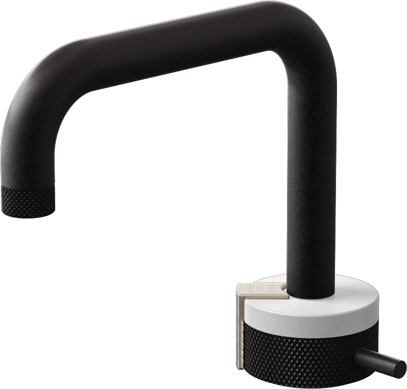 E-11500-R1WT-L2BNi-BK Однорычажный прогрессивный смеситель для раковины - излив 15,3см GRAFF MOD+