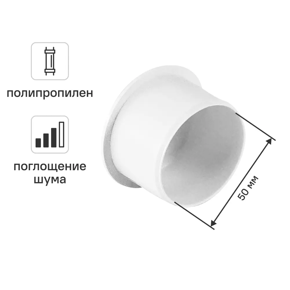 Заглушка канализационная малошумная MONLID D50 мм полипропилен STLM-2000827