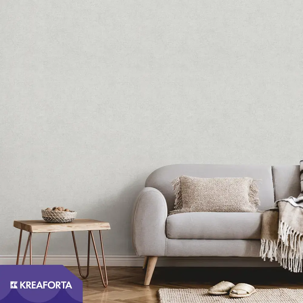 Обои флизелиновые KREAFORTA Linen серые 1.06 м 77022-14 STLM-2147822 - Вид №2
