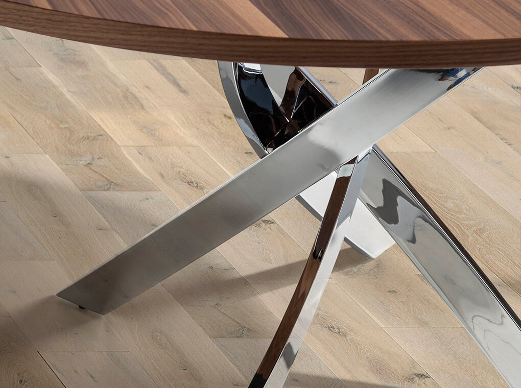 077769 Стол обеденный круглый орех Ø150 Angel Cerda F2133  - Вид №1